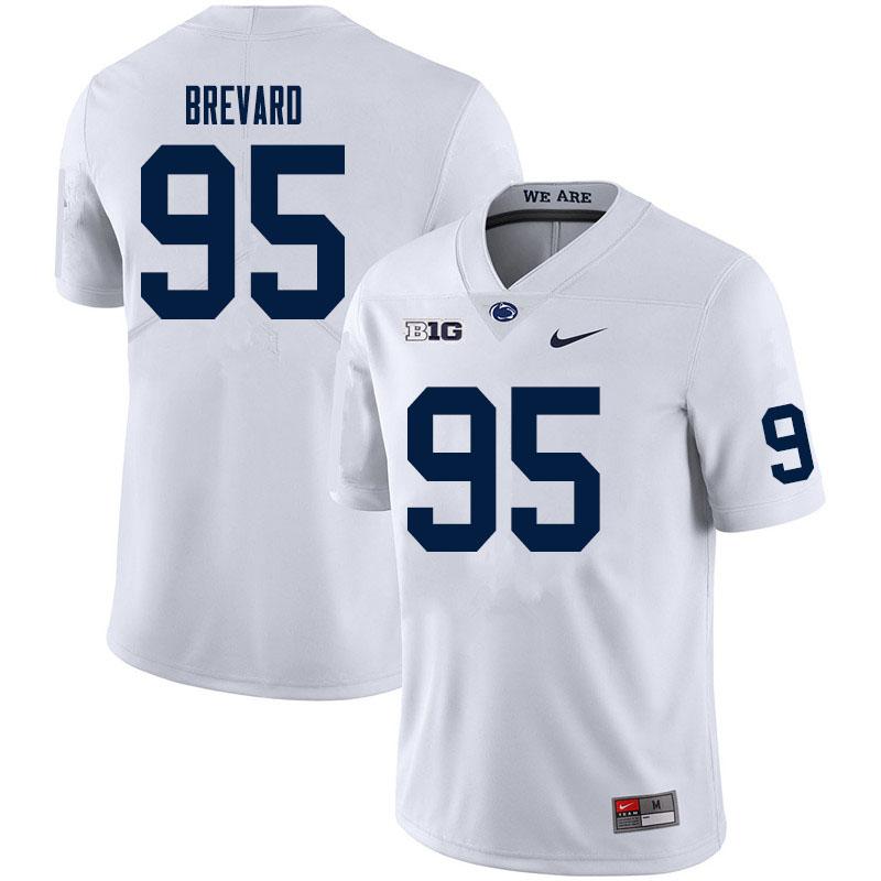NCAA Nike Men's Penn State Nittany Lions Cole Brevard #95 College Football Authentic White Stitched Jersey LTO7198GL